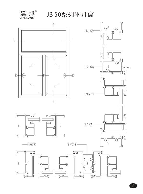Windows, Doors & Curtain Wall Aluminum Profiles gallery image 3 from Jianbang Aluminum