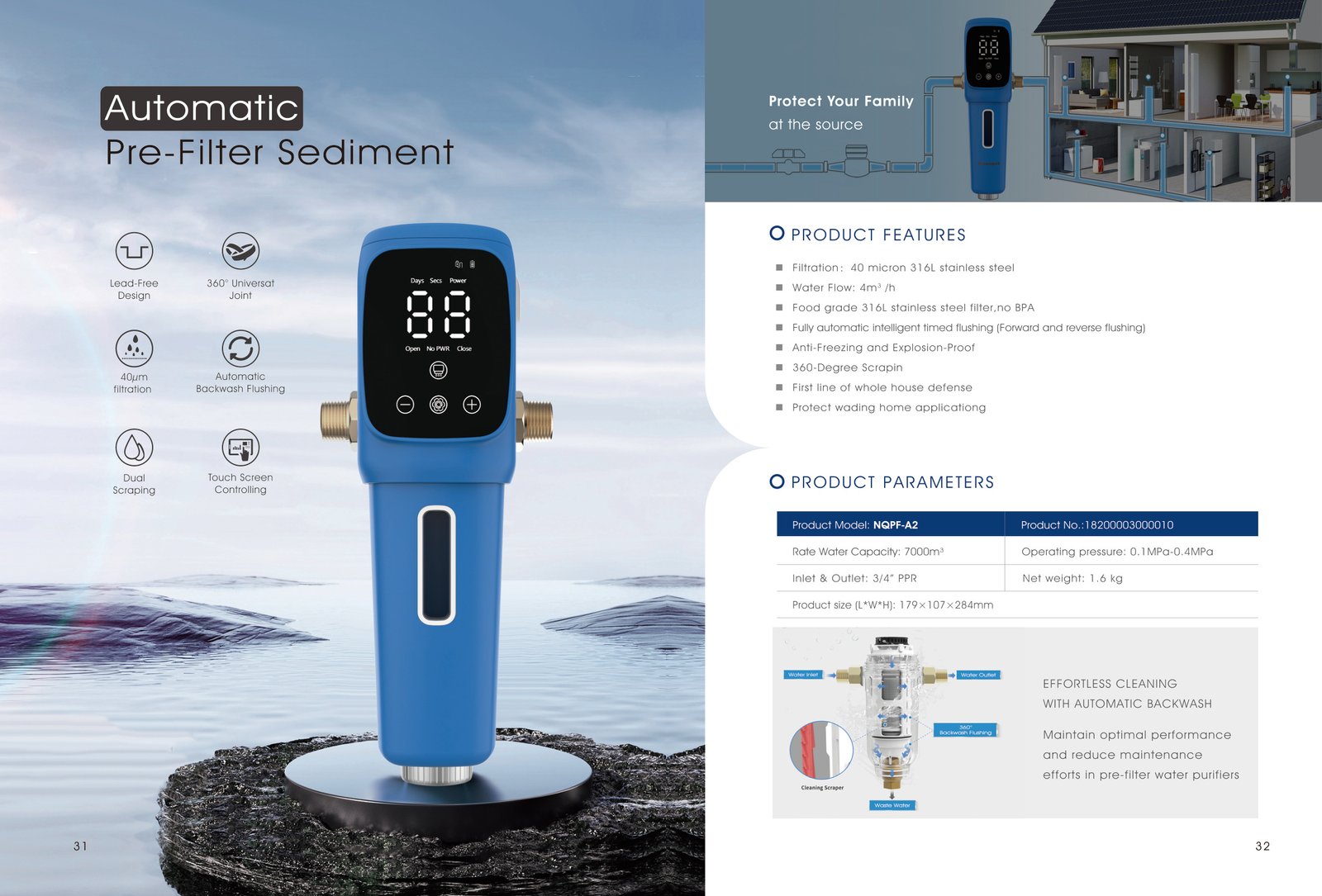 Automatic pre-filter sediment for Оборудование для очистки воды sourcing from MICOE Water Purification Technology Co., Ltd.