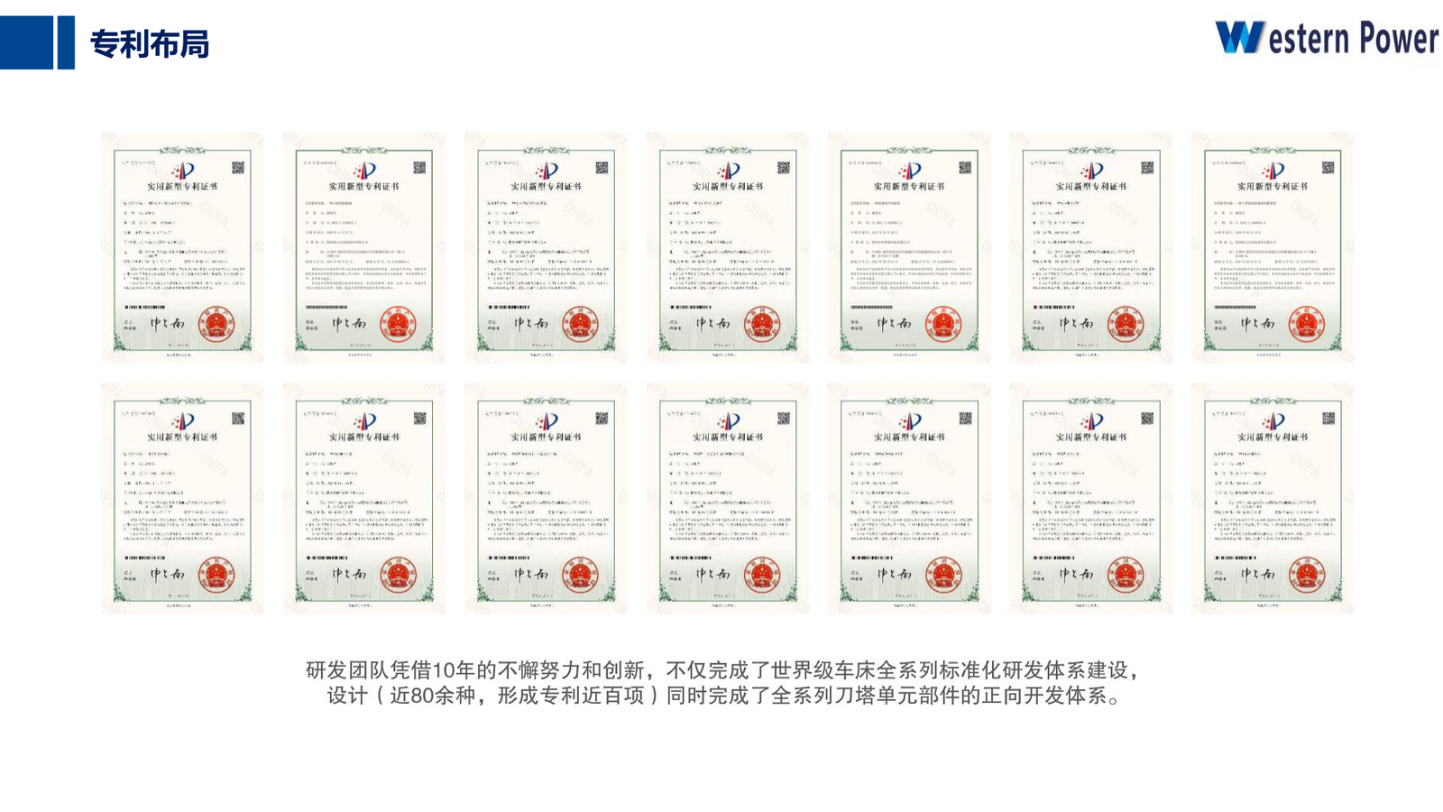 Western Power CNC technology and patent strength